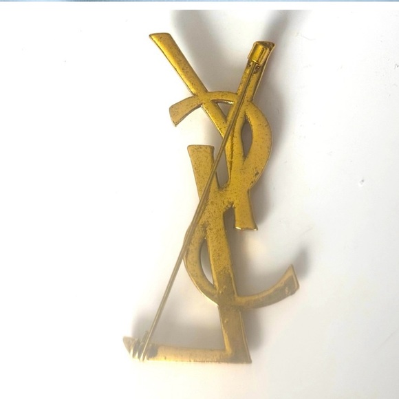 LARGE GOLD DESIGNER BROOCH - Picture 3 of 3